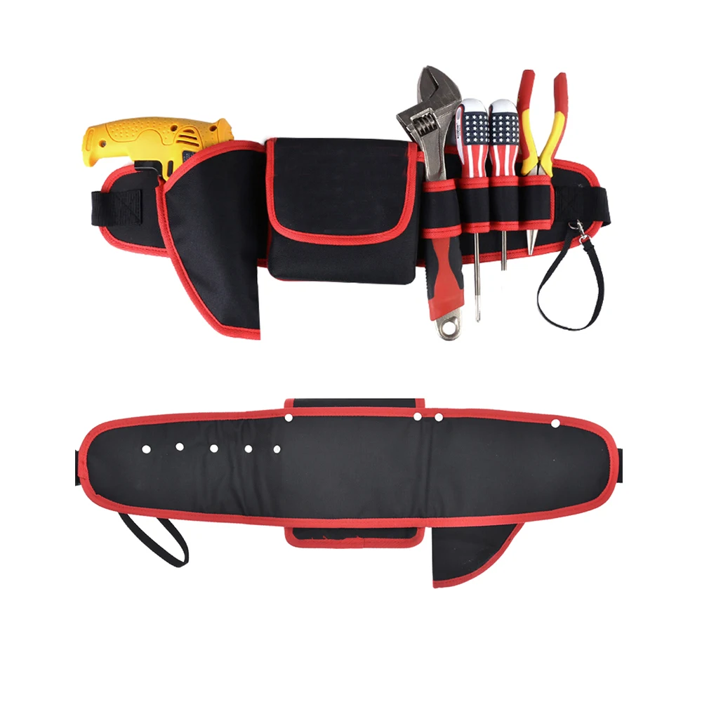 

Electrician Carpenter Tool Bag Waist Multi Pockets Tool Pouch Cordless Power Drill Screwdriver Holder Utility Adjust Belt Bag