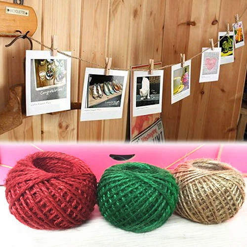 

New 30m Style 1Roll Jute String Hemp Rope for Jewelry Necklace Making DIY Xmas Decor