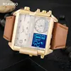 BOAMIGO Top Luxury Brand Me Sports Watches Man Military chronograph digital Watch Leather Quartz Wristwatches Relogio Masculino ► Photo 2/6