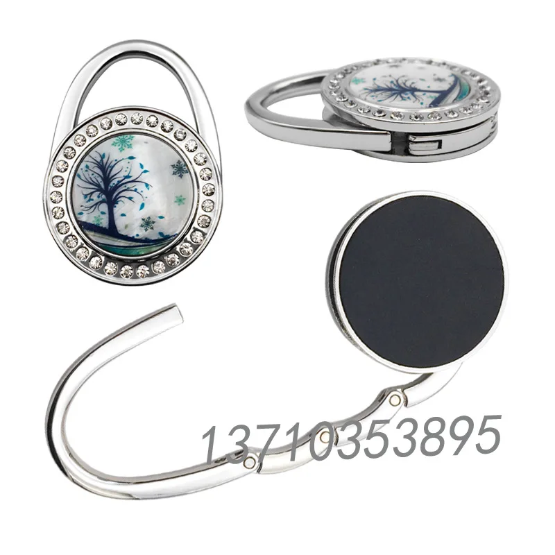 1 Piece Folded Bag Handbag Hook Holder Fashion Crystal Ausuky Bag