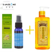 300 мл имбирный шампунь+ 30 мл спрей для роста волос экстракт имбиря густой быстрый уход за волосами против выпадения