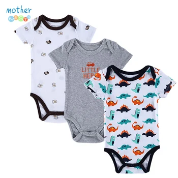 BABY BODYSUITS 3PCS 100%Cotton Infant Body Short Sleeve Clothing Similar Jumpsuit Printed Baby Boy Girl Bodysuits