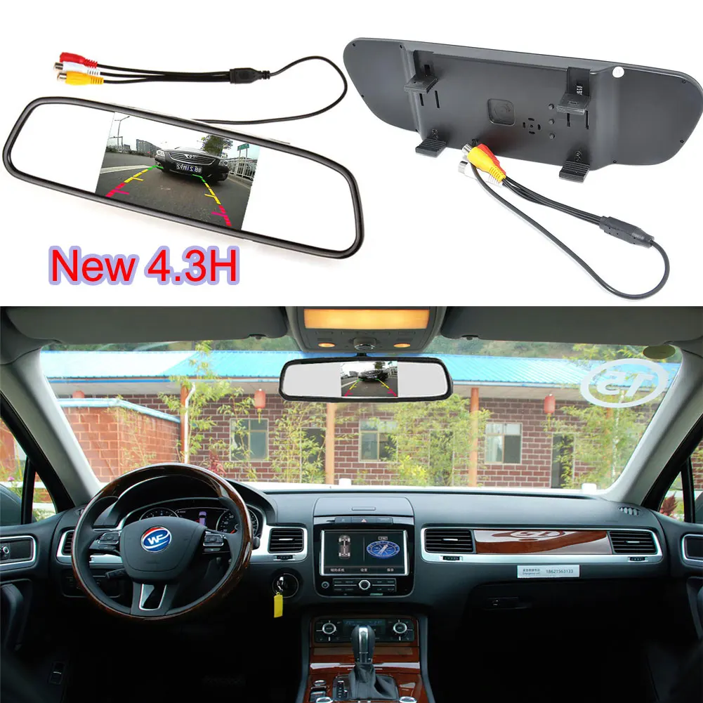 Car Auto Reverse Parking Rearview Mirror 4 3 Color Digital LCD Display Monitor For Car Parking