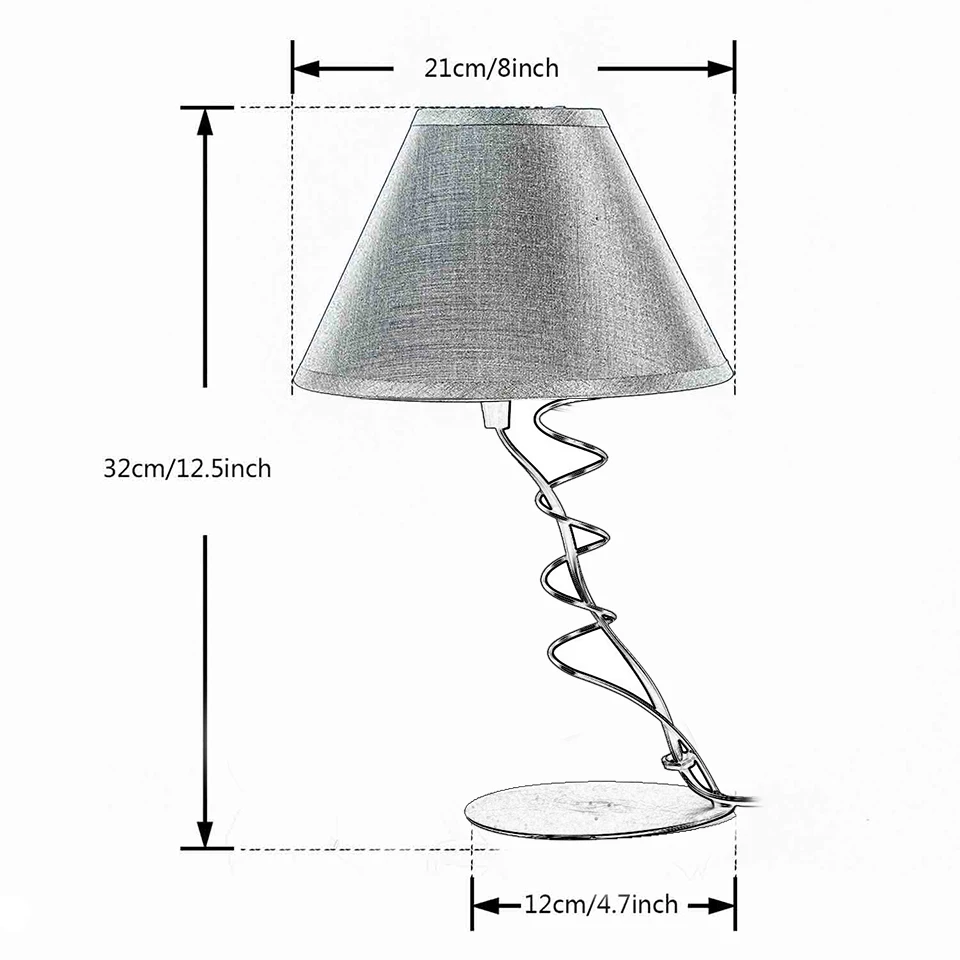Настольная лампа E14 спиральная настенная лампа Черная Железная основа настольная лампа украшение дома для гостиной спальни