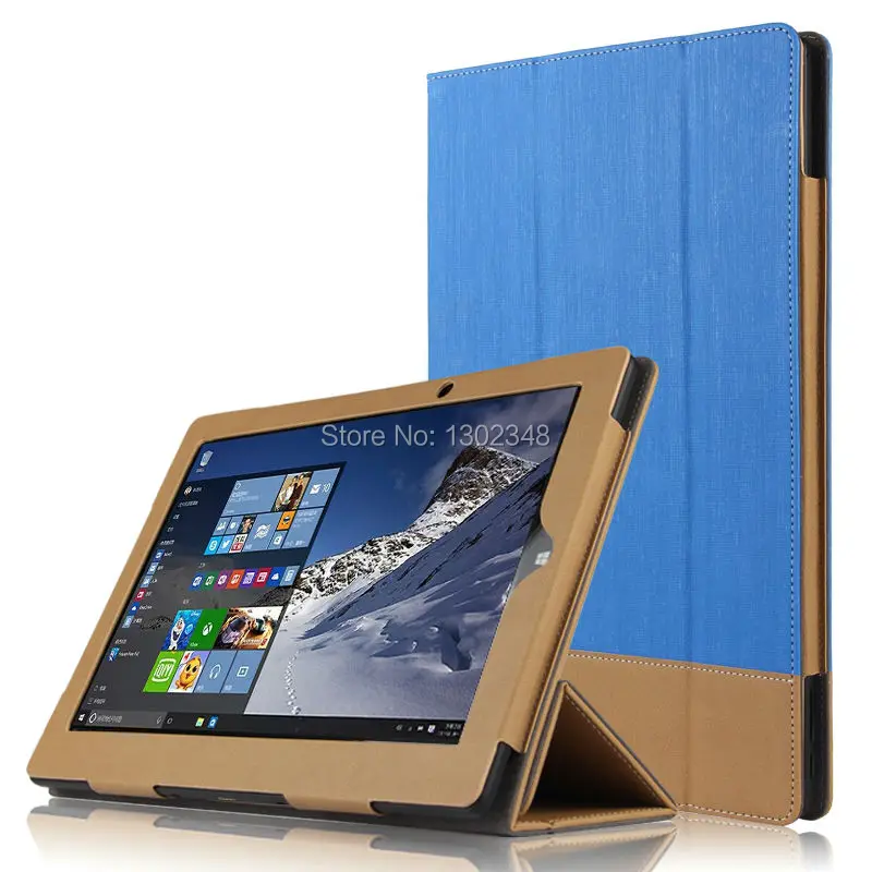 

Ultra Slim 3-Folder Canvas Grain Folio Stand PU Leather Cover Protective Case For Lenovo Miix 300 10iyb 10.1 " Windows Tablet