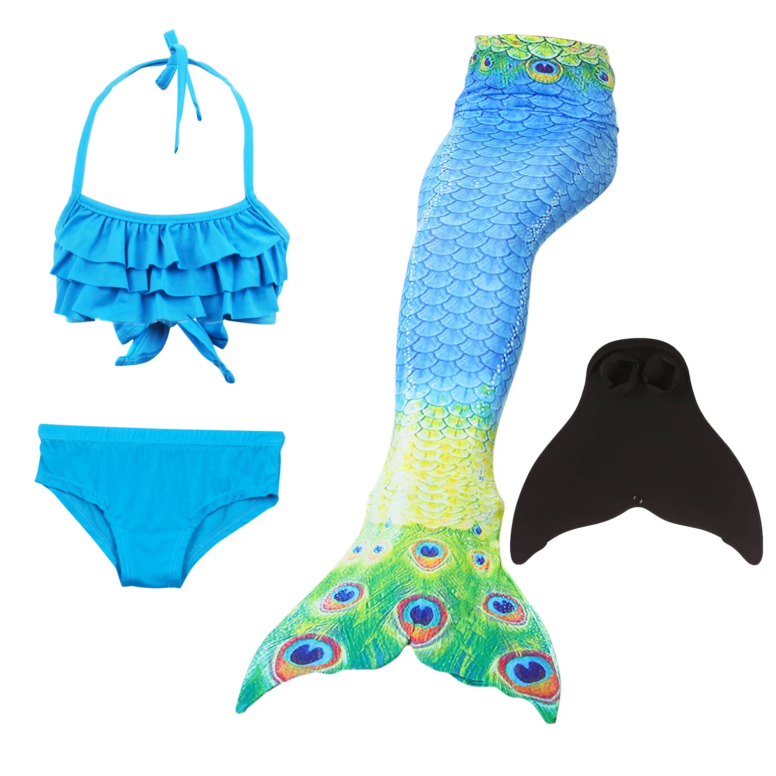 

Little Children Mermaid Tail for Swimming Costume Mermaid Swimsuit Bikini Set Kids Princess Swimwear Halloween Costumes
