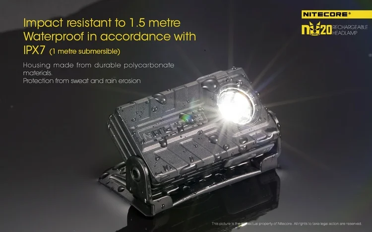 Nitecore nu20 360 люмен Перезаряжаемые Cree XP-G2 S3 LED для наружной кемпинга с Перезаряжаемые литий-ионная фары фонарик