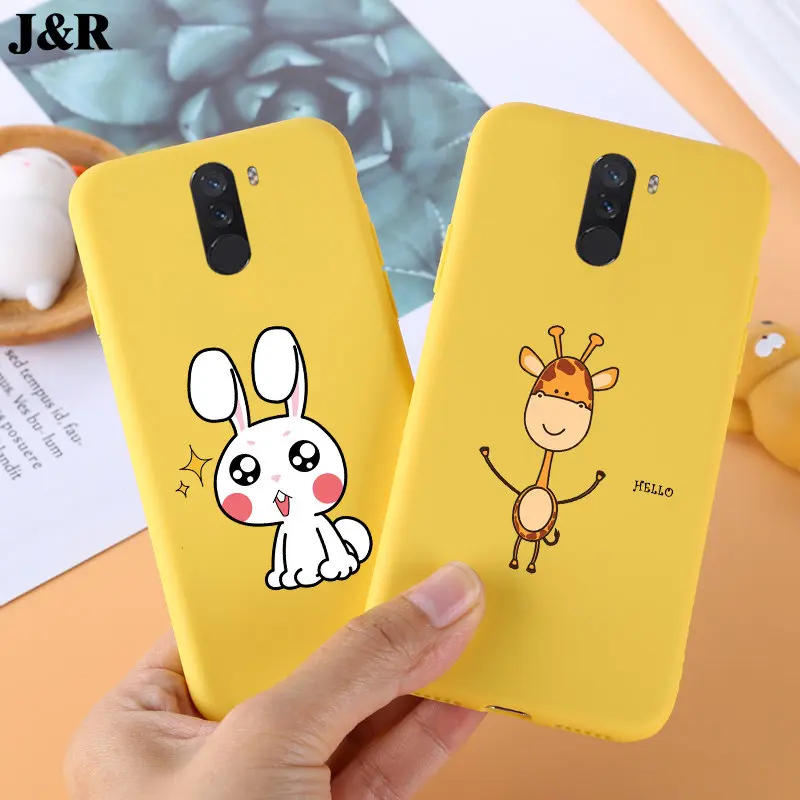 Silicon Case For Xiaomi Pocophone F1 Cover Yellow Soft TPU Capa for Phone Poco F 1 |