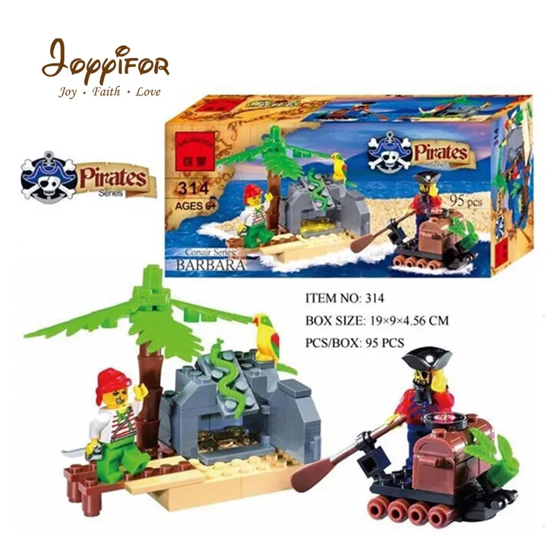 Joyyifor 95PCS Pirate Ship Captain Building Blocks Kids Gift Friends Construction Educational Toys for Children Christmas | Игрушки и