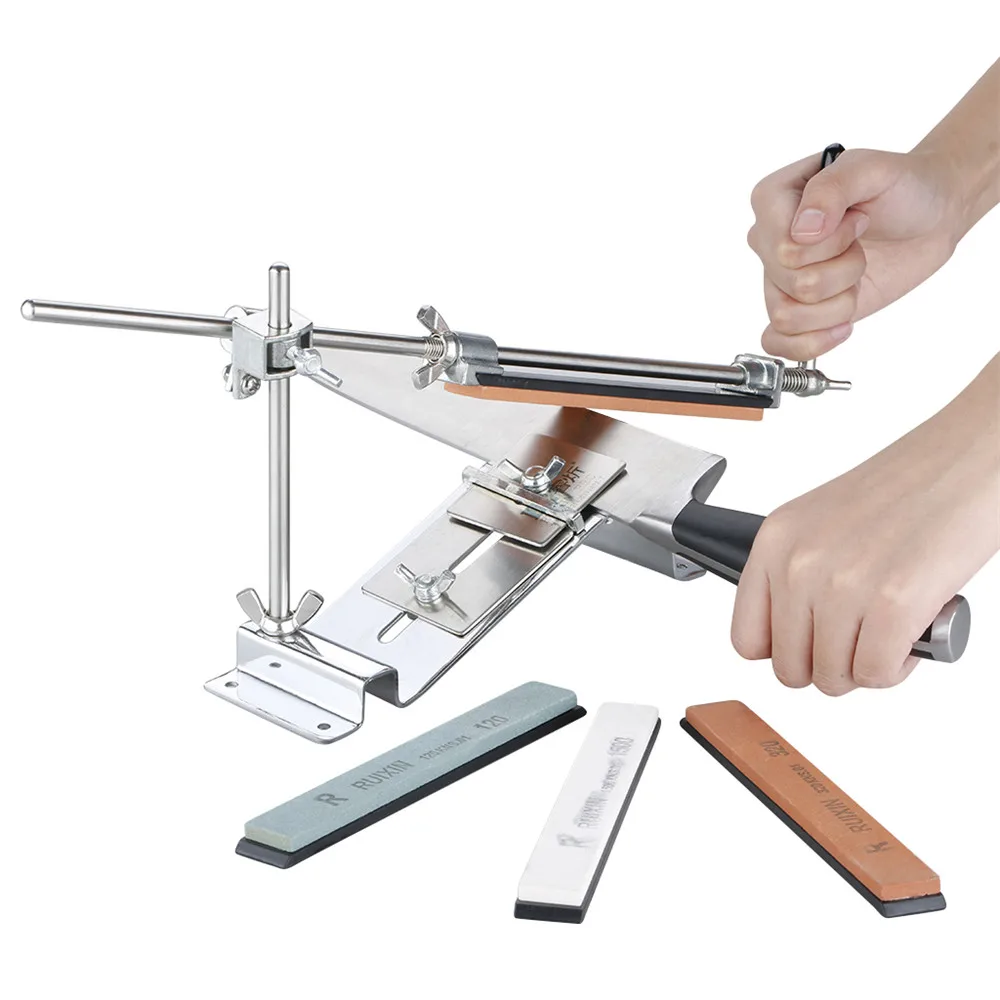 Ruixin Pro III Fix-angle Stainless Steel Professional Knife Sharpener Chef Choices Kitchen Sharpening System With 4 Whetstones8