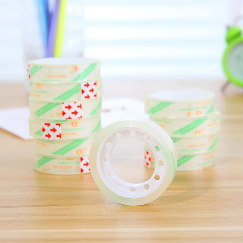 

10pcs Creative stationery Simple transparent stationery tape Sealing tape