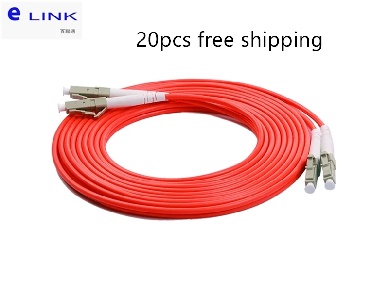 Lc-Lc Cavo Patch In Fibra Ottica Duplex Multimodale 62.5/125Um 2.0Mm Cavo Arancione Ponticello In Fibra Ottica Spedizione Gratuita 20 Pezzi