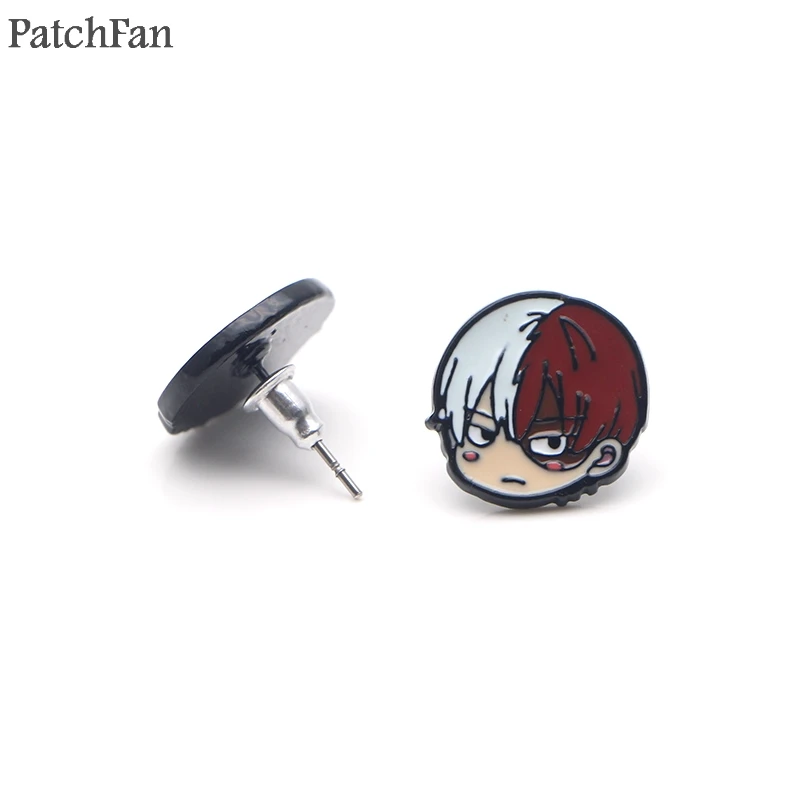 Patchfan мой герой Мультяшные сережки эмаль очаровательные милые Креативные para
