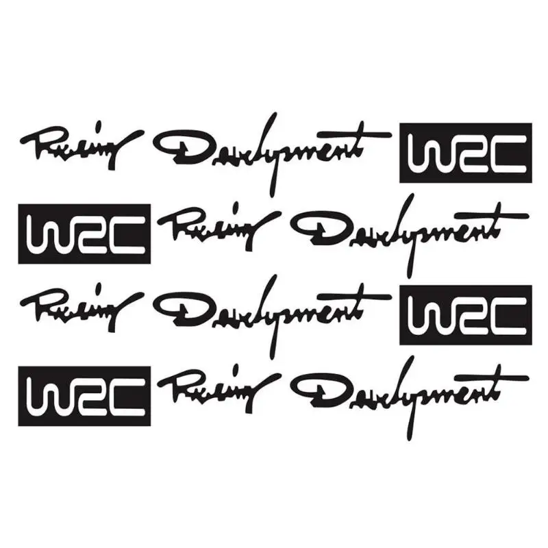 4 шт. наклейки для стайлинга автомобиля Авто Декоративные наклейки для гонок разработка WRC ручка двери автомобиля тела виниловые наклейки - Название цвета: Черный
