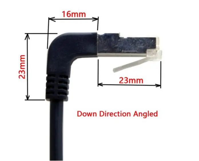 Локоть вниз и вверх Угловой 90 градусов cat5e 8P8C FTP STP UTP Cat 5e Ethernet сетевой кабель RJ45