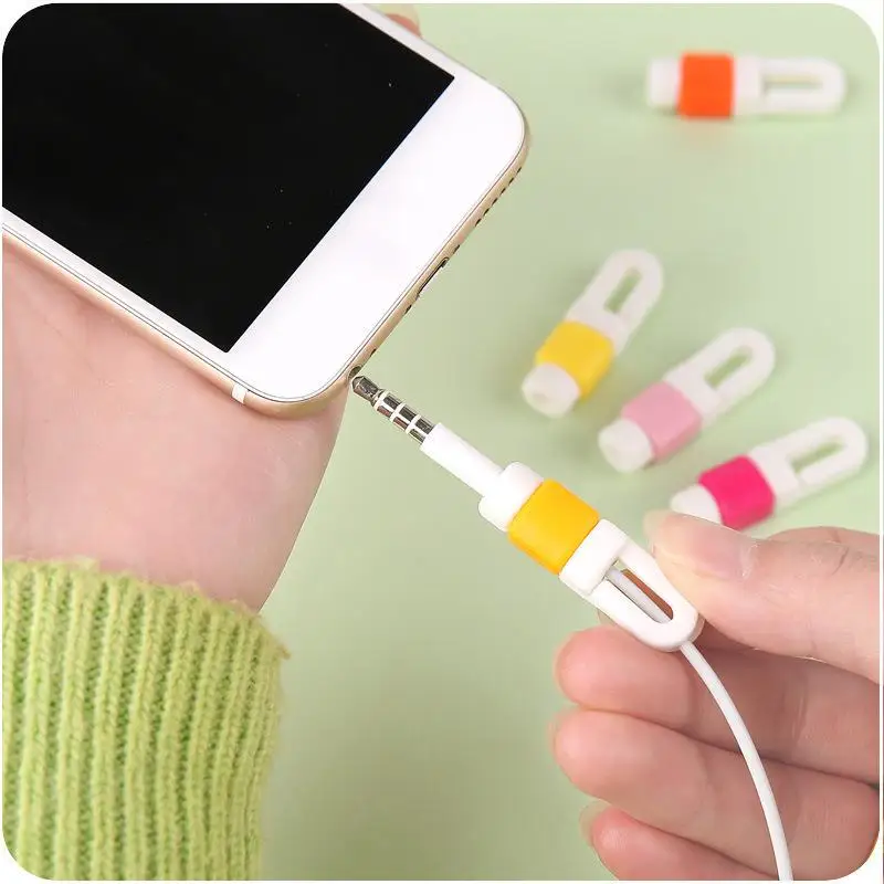 

Silicone Usb Cable Protector Cord Pocket Organizer Sleeve USB Cable Winder Cover For Iphone
