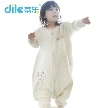 Automne bébé sacs de couchage 100% coton naturel bébé sleepsiut kid sommeil sac à manches longues lettre motif enfants sommeil barboteuses