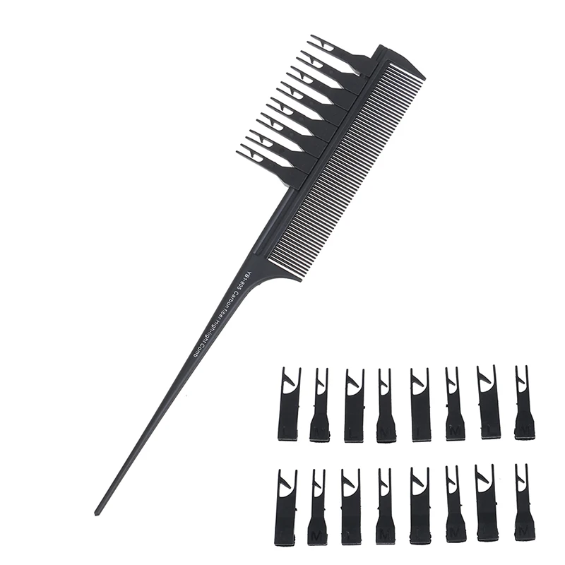 NEW Hair Coloring Styling Comb 2 Side Hair Dyeing Adjustable Sectioning Highlight Comb Weaving Cutting Brush Salon Comb