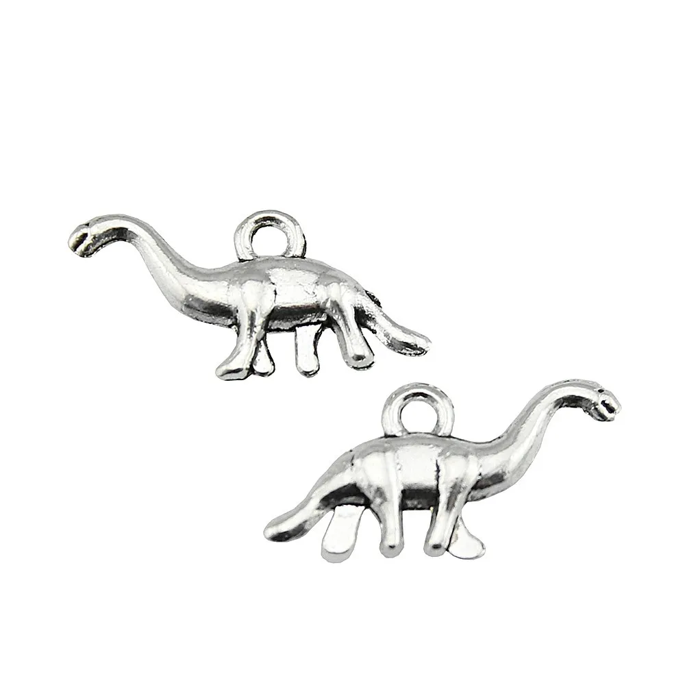 

10pcs Dinosaurs Charms Antique Bronze Antique Silver DIY Vintage Jewelry Making Accessories Dino Charms Dino Pendant 12x27mm