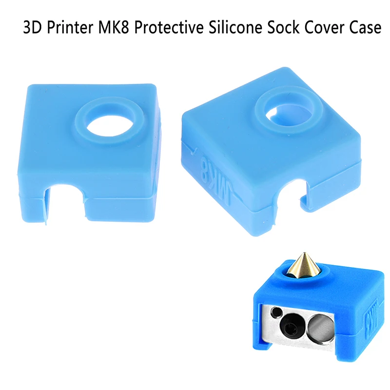 1pc 3D Printer MK8 Protective Silicone Sock Cover Case For Heater Block MK8 Silicone Hot End Sock 3D Printer Parts