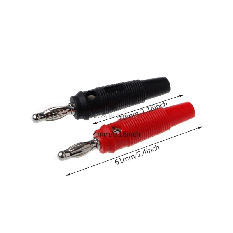 

10 Pcs Red Black 4mm Solderless Side Stackable Banana Plug Terminals Connectors Dropshipping/323
