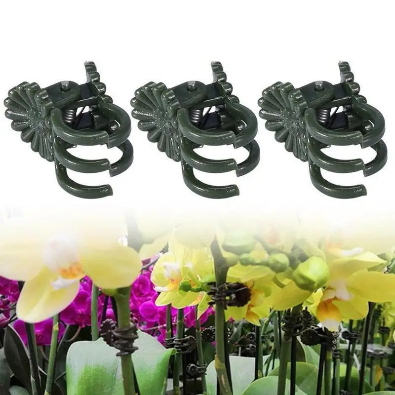 

10Pcs Vine Plastic Clips Hanging Stems Decoration Orchid Stalks Fix Flower Grow Upright Grafting Tool Garden Plant Support