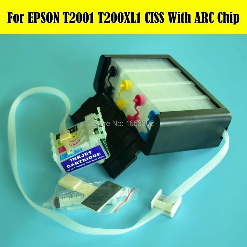 T200XL Система непрерывной подачи чернил для Epson T200XL1-T200XL4 СНПЧ с чипами ARC WF-2530 XP-300 |