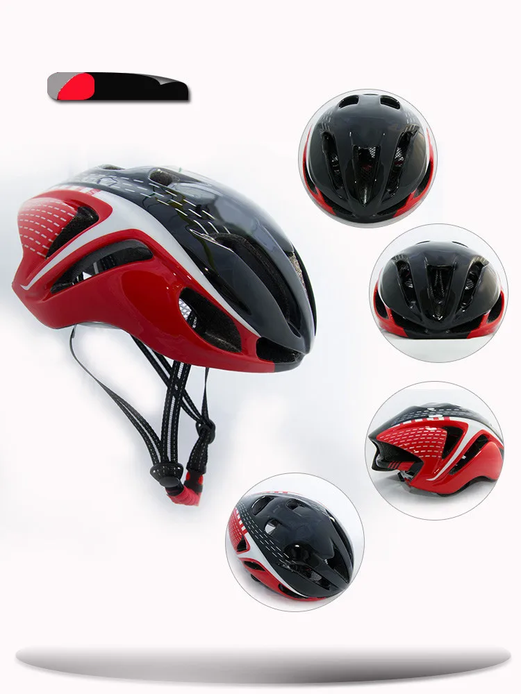 Новейший аэродинамический велосипедный шлем, велосипедный шлем, ультралегкий цельный велосипедный шлем, дорожный горный шлем - Цвет: Black and Red