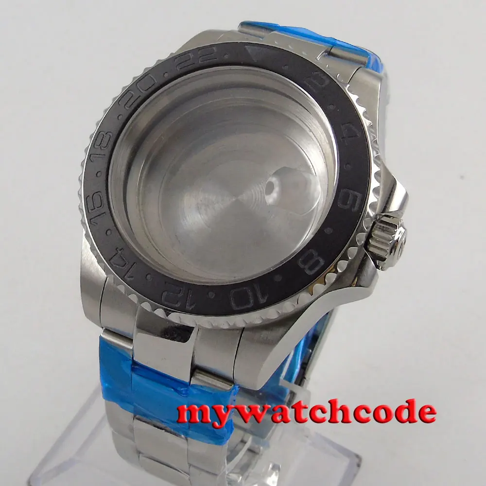 

40mm brushed ceramic bezel sapphire glass Watch Case fit 2824 2836 MOVEMENT C115