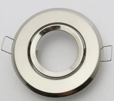 DIY KIT 4 шт оправа прямоугольной формы для GU10 MR16 GU5.3 опорная стойка металлический светодиодный прожектор держатель круглый dia50mm края для Светящиеся стаканы - Цвет: Round aluminum