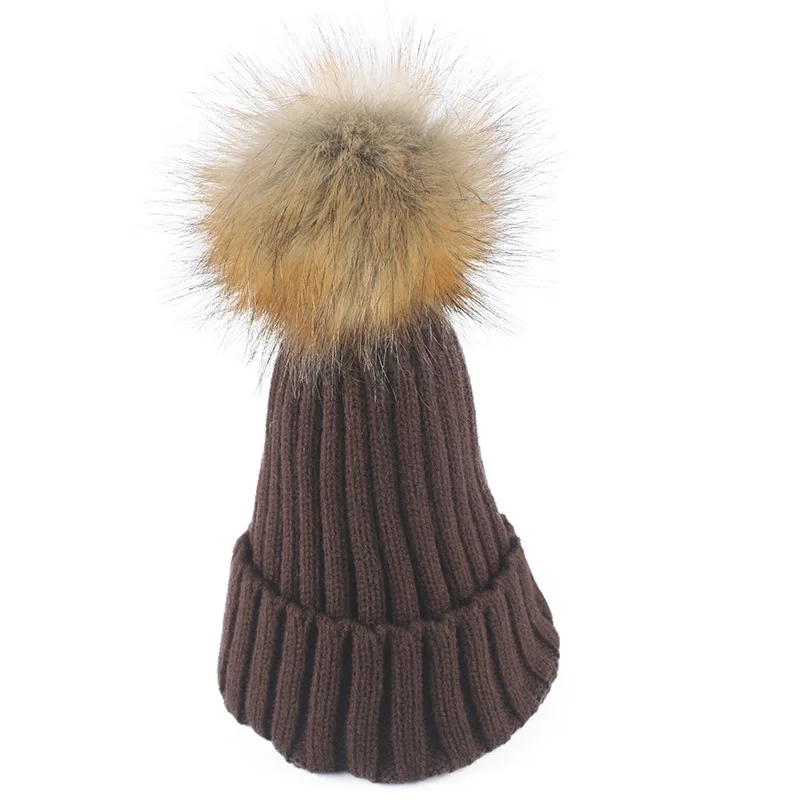 INDJXND/ Зимняя шерстяная вязаная женская Шапка-бини, шапка для волос, Толстая Повседневная однотонная шапка, розовые теплые шапочки, аксессуары колпачки