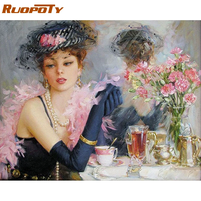 Набор для рисования по номерам на холсте невеста 40 х50 см|digital oil painting|oil paintingdiy digital