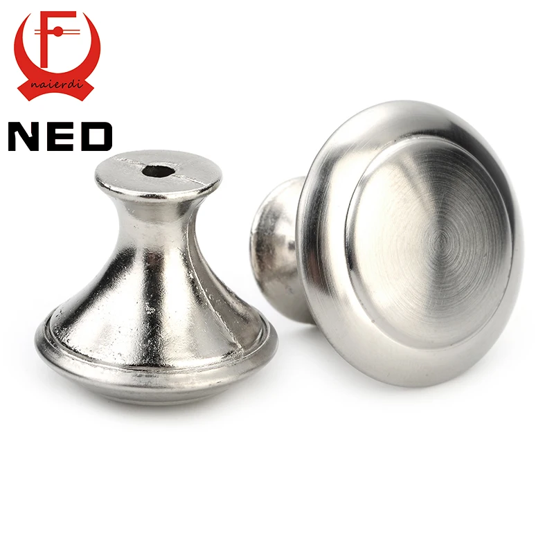 

NED Diameter 24mm 28mm Cabinet Handle Stainless Steel Circle Round Handles Drawer Furniture Wardrobe Knobs Pull Handle Hardware