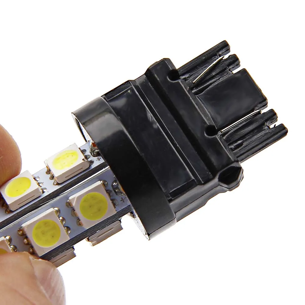 2 шт. 3157 светодиодный T25 P27/7 Вт Автомобильные лампы 18 SMD 5050 задние фары супер 6000 К