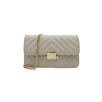 

Woman Messenger Bag Mini PU Leather Chain Strap V Pattern Women's Chic Shoulder Bag Causal Korean Style Small Female Bag Sac