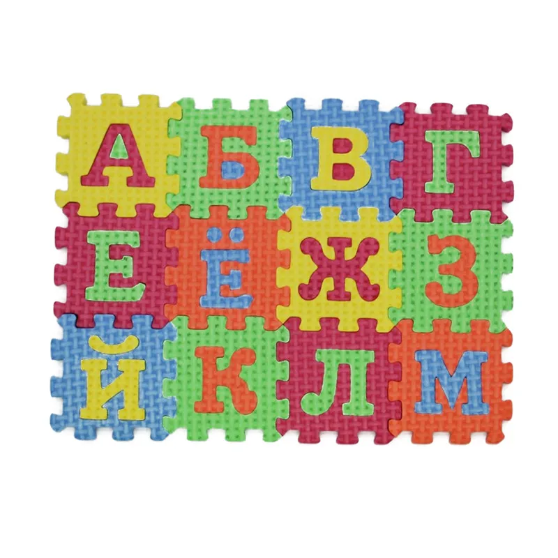 Детский ковер для малышей, обучающая игрушка для ползания, коврики-головоломки matBaby, русский алфавит, геометрические игрушки