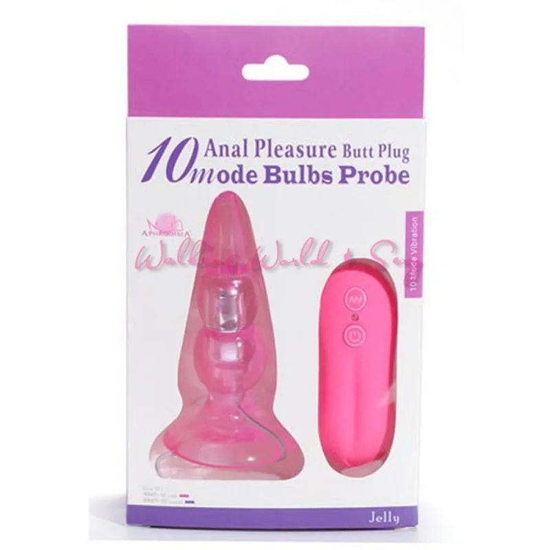 10 Speed Pink Anal Beads Jelly Butt Plug Vibrator With Suction Cup Adult Anal Vibrator Sex Toys For Women Men Porstate Massage (5)