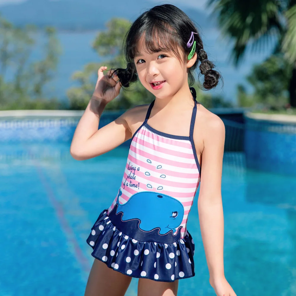 

Child 2019 New Sling String Female Treasure Lovely Plus Size Lotus Leaf One-piece Swimsuit Swimwear Girls Bathing Suit Maillot