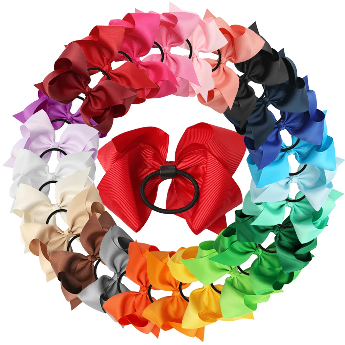 Buy New Arrival 25pcs/lot 5inch Grosgrain Ribbon Bows