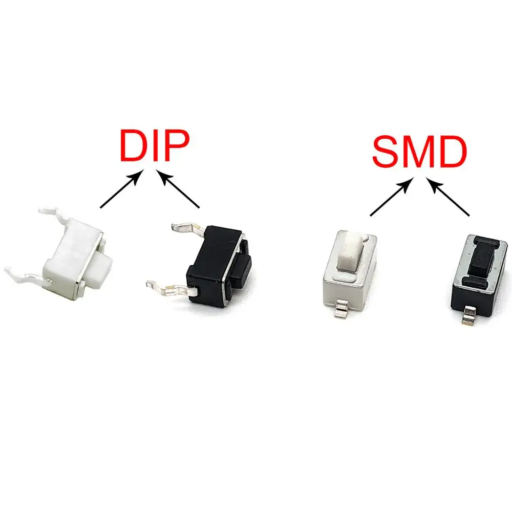 50 шт./лот 3*6*5 мм патч SMD Вертикальная кнопка DIP переключатель 2 ноги 2pin автомобильный пульт дистанционного управления ключ обычно используется черная тактовая микро-переключатель