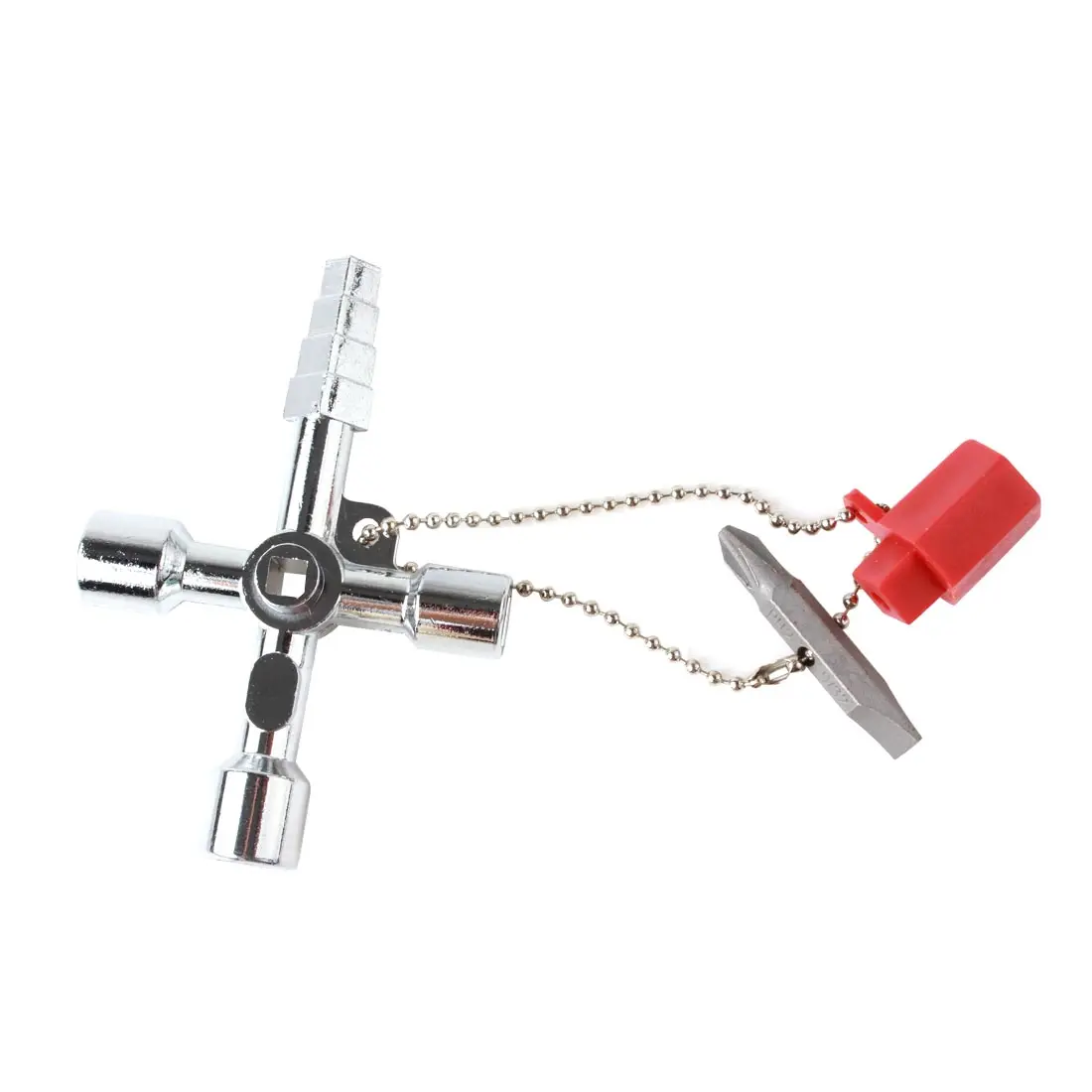 

1 PC Alloy 4 Way Utility Plumbing Plumbers Tool For Meter Box Gas Water Electric Stop Cock Tap Radiators Cupboards Key