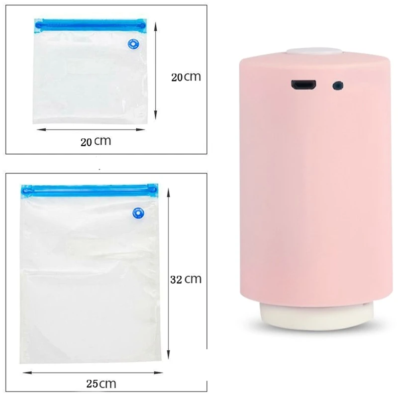

Hot Mini Portable Usb Rechargeable Automatic Vacuum Sealer Pump Machine With 5 Vacuum Bag