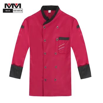 

Long Sleeve Double Breasted Barber Cafe Bakery Hotel Catering Restaurant Kitchen Cooking Chef Workwear Uniforms Cozinha Jackets