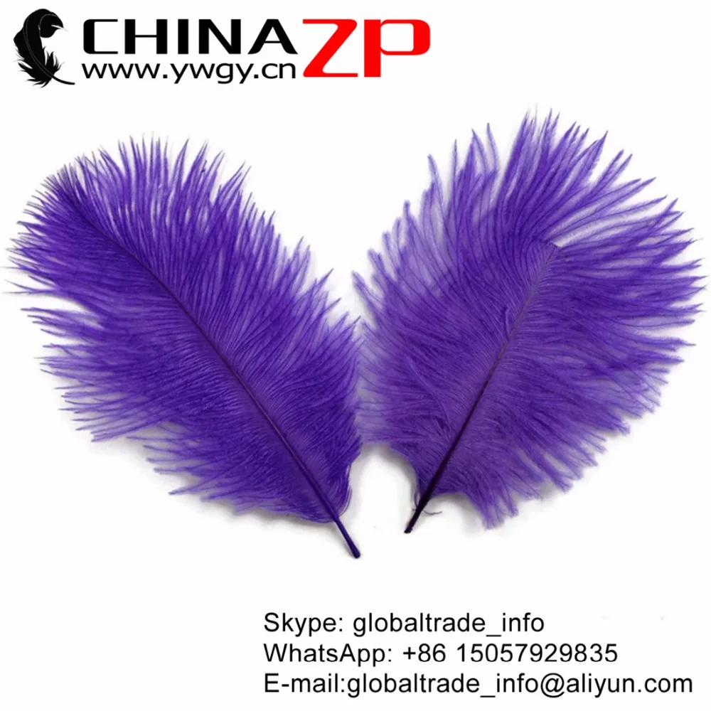 

CHINAZP Factory 200pcs/lot 15-20cm(6-8inch) Length Halloween Costumes Decorations Dyed Purple Ostrich Small Confetti Feathers