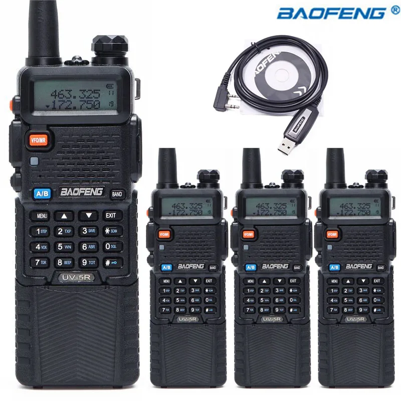 4 шт. портативная рация 5 Вт 3800 мАч УВЧ 400 520 МГц VHF 136 174 МГц|Рации| |