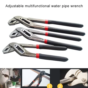 

Newest Adjustable Multifunction Water Pump Pliers Plastic Handle Carbon Steel Pipe Wrench