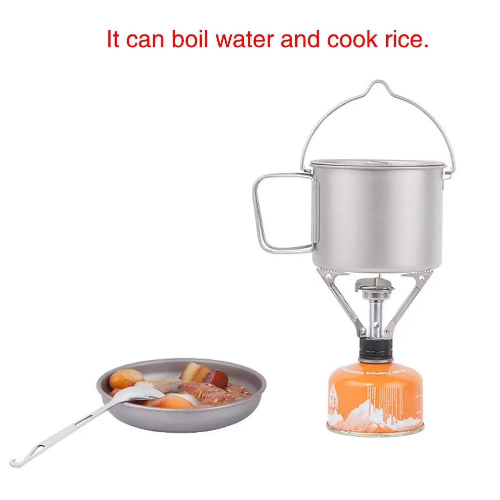 Titanium Pot Cup Mug 900ML Ultralight Outdoor Tableware Travel Coffee Tea Camping Pot Water Cups Cooking With Lid Handle