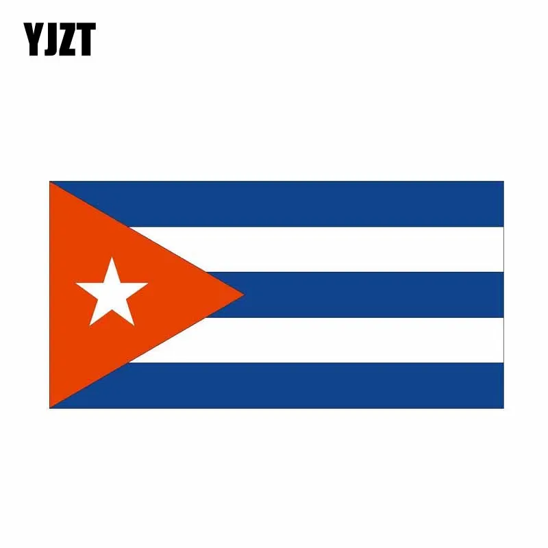 

YJZT 16.5CM*8.2CM Car Accessories CUBA Flag Car Sticker Styling Decal 6-0545