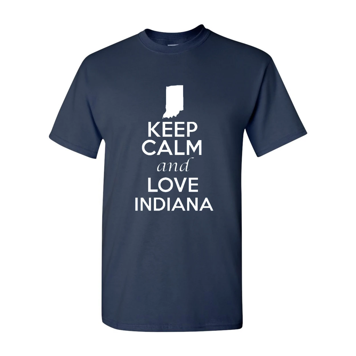 Keep Calm and Love Indiana Adult T-Shirt Tee (2)
