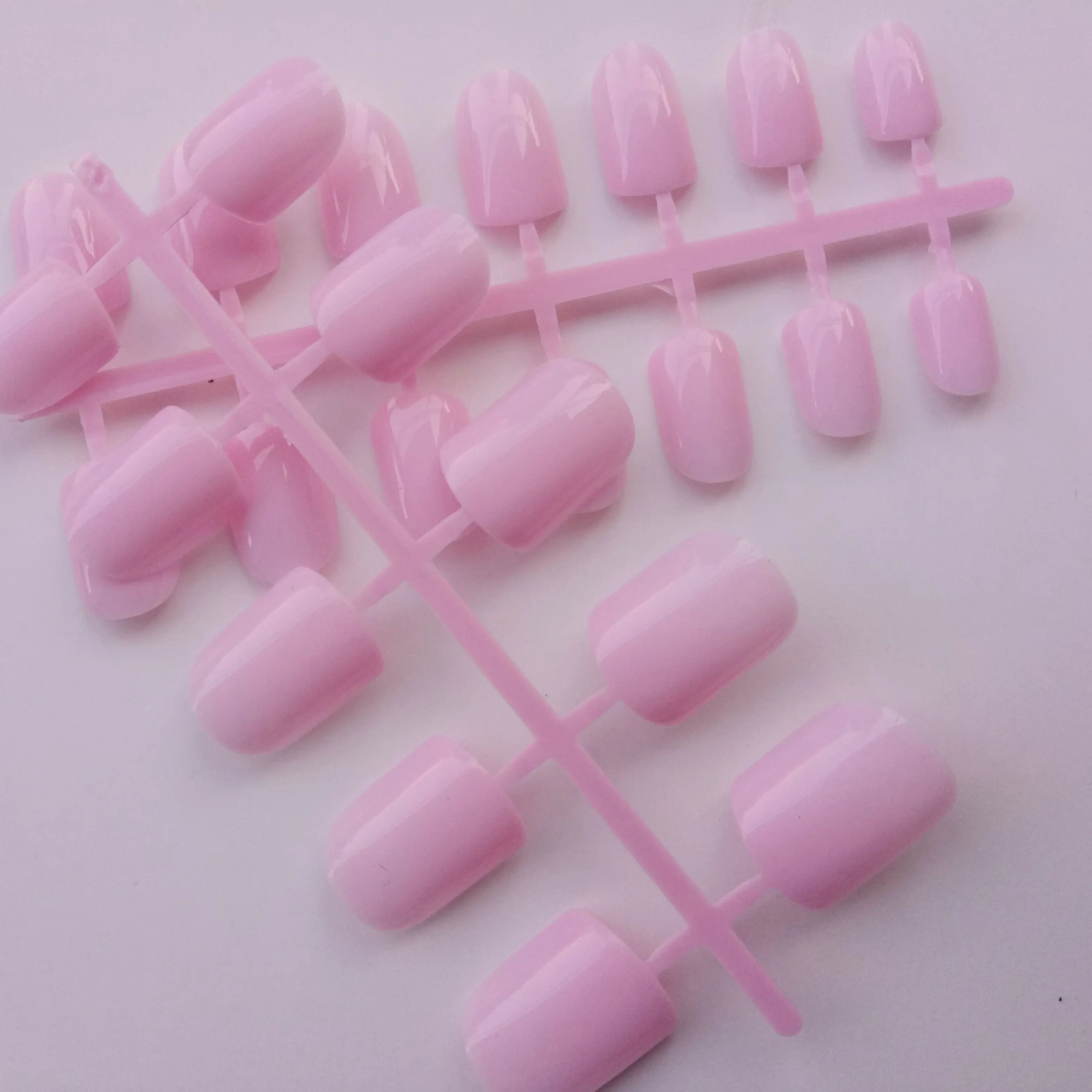 Princess Light Pink False Nails Fashion Candy Nails Sparkly Nail Art